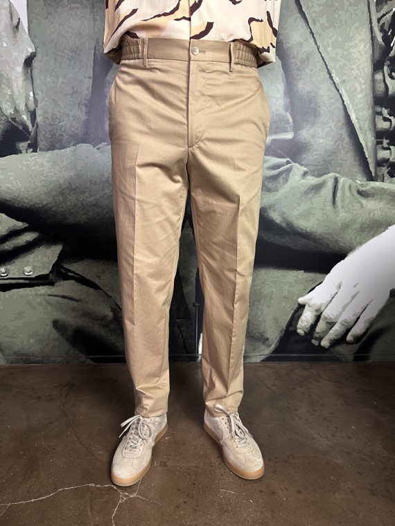 Tagliatore pantalon coton mercerisé beige revolt orleans