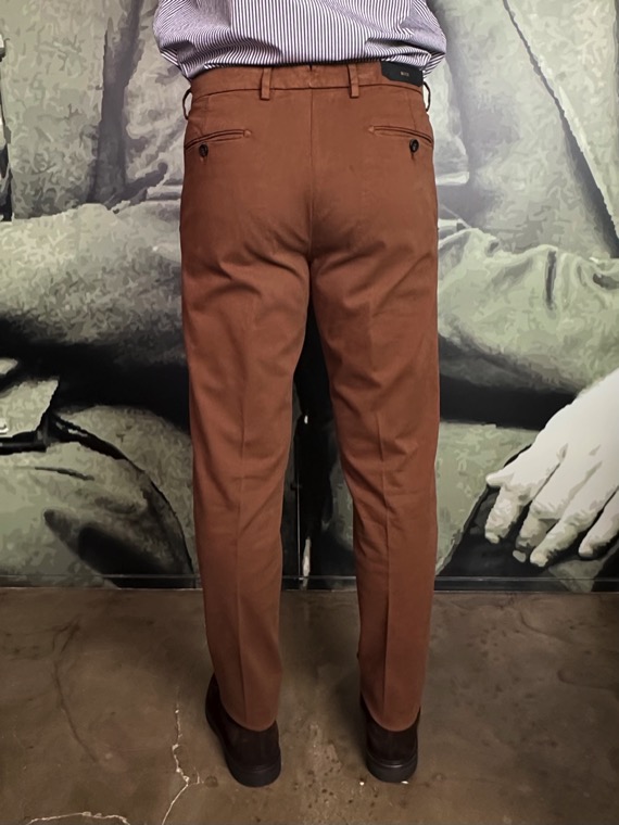 BRIGLIA - Pantalon Gabardine De Coton Marron – Image 3
